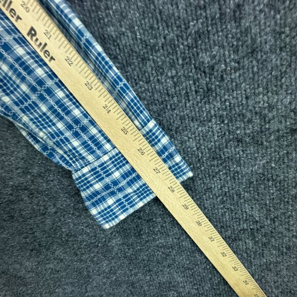 Ralph Lauren Denim & Supply Shirt Mens Extra Large Blue Pearl Snap Western Plaid - Picture 13 of 14